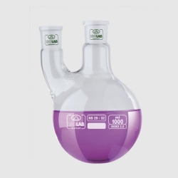 Obraz Round bottom flasks with two necks, parallel arm, borosilicate glass 3.3