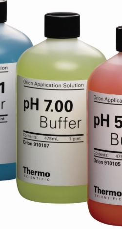 Picture of pH buffer solutions