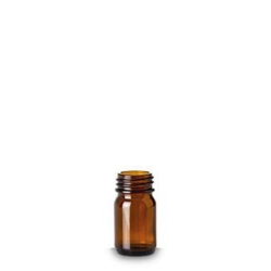Изображение Wide-mouth bottles without closure, soda-lime glass, amber
