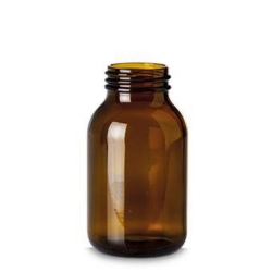 Imagen Wide-mouth bottles without closure, soda-lime glass, amber
