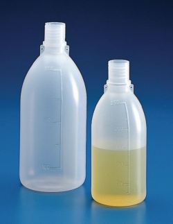 Imagen Narrow-mouth bottles without closure, PE, graduated