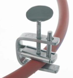 Obraz Screw tubing clip, 18/10 steel
