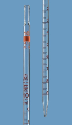 Bild von Graduated pipettes, total delivery, AR-glass<sup>&reg;</sup>, class AS, amber graduations, type 3