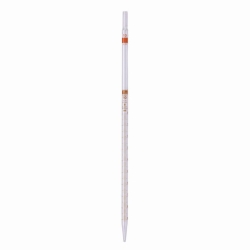 Picture of Graduated pipettes, Soda-lime glass, class B, amber stain graduation, type 3
