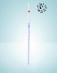 Bild von Graduated pipettes, Soda-lime glass, class AS, blue graduation, type 3