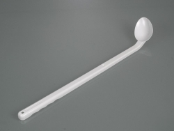 Image Disposable spoons, curved, long handle, PS, white