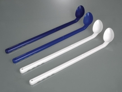 Image Disposable spoons, curved, long handle, PS, blue