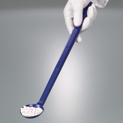 Bild von Disposable spoons, long handle, PS, blue