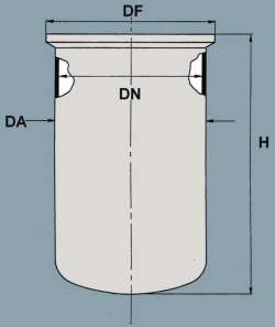 Immagine Flat ground flange reaction vessels, unjacketed