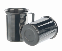 Afbeelding Beakers, stainless steel, with rim, spout and handle
